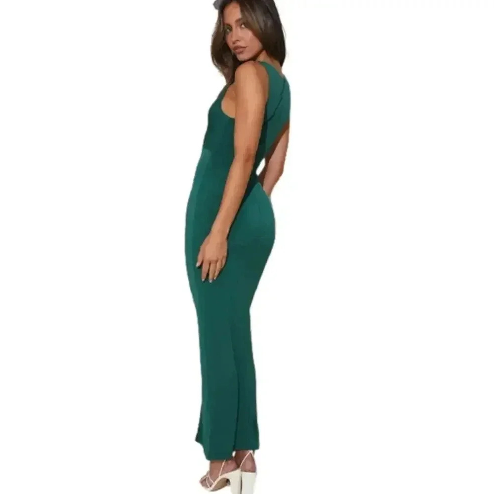 Hello Molly NWT Babe in Town Midi Dress Green Size L - Picture 3 of 8